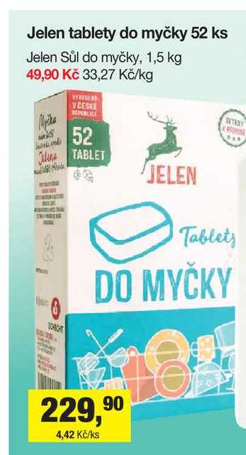 Jelen tablety do myčky 52 ks