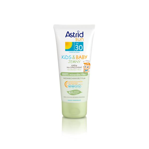 Astrid SUN Jemný dětský krém na opalování OF 30 (100% minerální filtr)