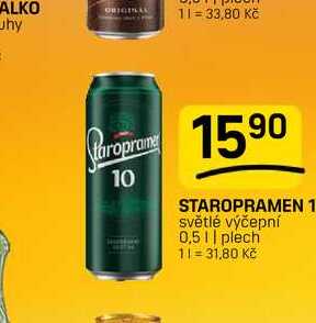 STAROPRAMEN 10 světlé výčepní 0,5 | | plech