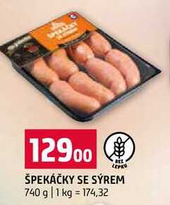 ŠPEKÁČKY SE SÝREM 740 g 