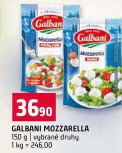 GALBANI MOZZARELLA 150 g vybrané druhy 