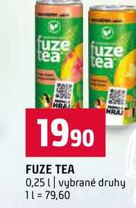 FUZE TEA 0,25l vybrané druhy