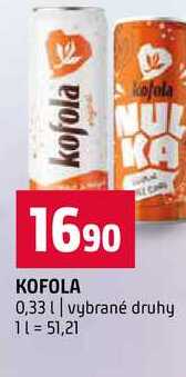 KOFOLA 0,33l vybrané druhy 