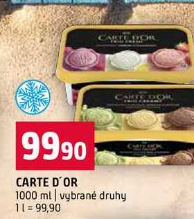 CARTE D'OR 1000 ml vybrané druhy 