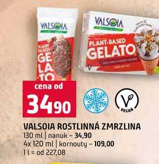 VALSOIA ROSTLINNÁ ZMRZLINA 130 ml nanuk 4x 120 ml kornouty