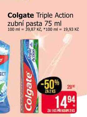 Colgate Triple Action zubní pasta 75 ml