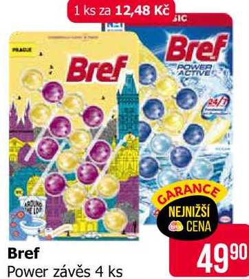 Bref Power Aktiv WC blok 4x50ml, vybrané druhy 200g