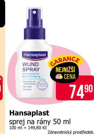 Hansaplast sprej na rány 50 ml