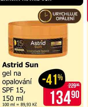 Astrid Sun gel na opalování SPF 15, 150 ml