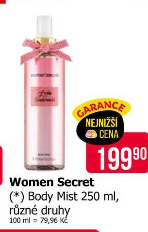 Women Secret Body Mist 250 ml, různé druhy 