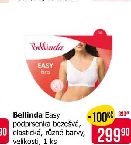 Bellinda Easy podprsenka bezešvá, elastická, různé barvy, velikosti, 1 ks