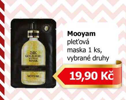 Mooyam pleťová maska 1 ks, vybrané druhy  
