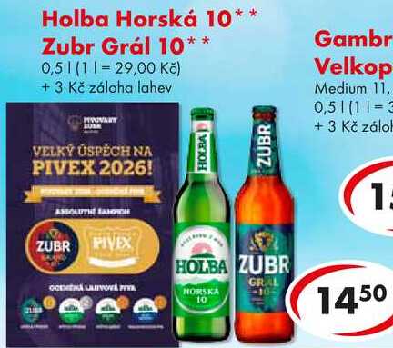 Zubr Grál 10, 0,5 l