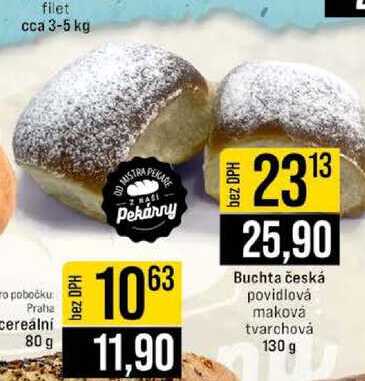 Buchta česká povidlová maková tvarohová 130 g