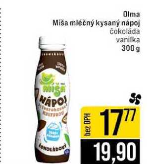 Olma Miša mléčný kysaný nápoj čokoláda vanilka 300 g