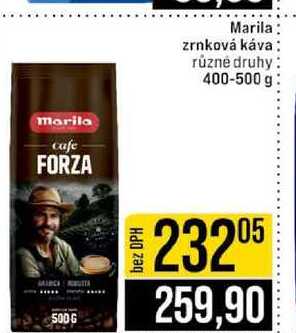 Marila zrnková káva různé druhy 400-500 g 