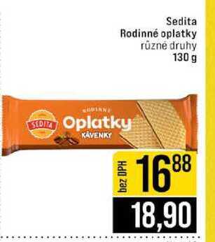 Sedita Rodinné oplatky různé druhy 130 g 