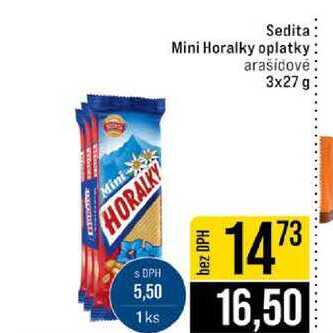 Sedita Mini Horalky oplatky arašidove 3x27 g