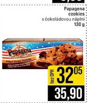 Papagena cookies s čokoládovou náplni 130 g