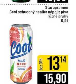 Staropramen Cool ochucený nealko nápoj z piva různé druhy 0,5l