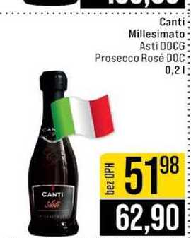 Canti Millesimato Asti DOCG Prosecco Rosé DOC 0,2l