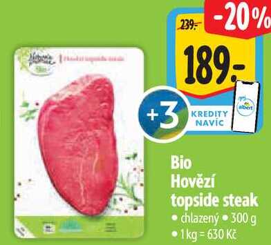 Bio Hovězí topside steak, 300 g 