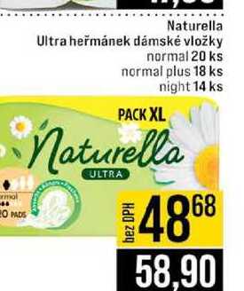 Naturella Ultra heřmánek dámské vložky normal 20 ks normal plus 18 ks night 14 ks