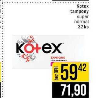 Kotex tampony super normal 32 ks 