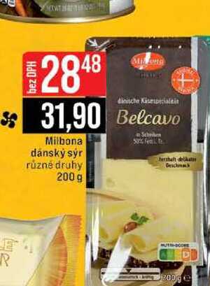 Milbona dánský sýr různé druhy 200g  