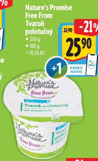 Nature's Promise Free From Tvaroh polotučný, 250 g  