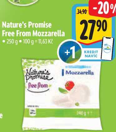 Nature's Promise Free From Mozzarella, 250 g  