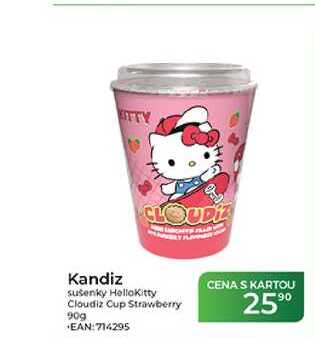 Kandiz sušenky Hellokitty Cloudiz Cup Strawberry 90g