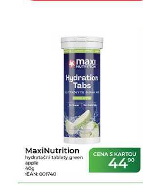 MaxiNutrition hydratační tablety green apple 40g