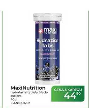 MaxiNutrition hydratačni tablety black- currant 40g