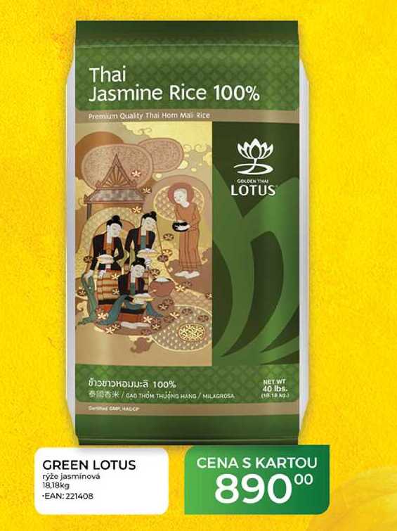 GREEN LOTUS rýže jasmínová 18,18kg