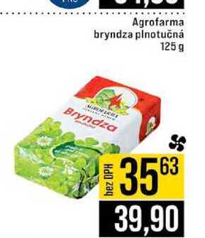Agrofarma bryndza plnotučná 125 g