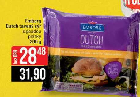 Emborg Dutch tavený sýr s goudou plátky 200 g
