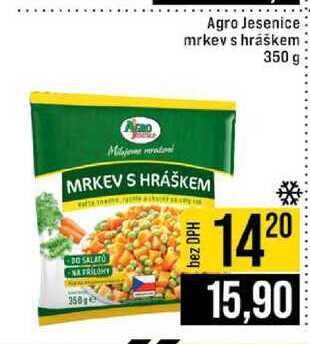 Agro Jesenice mrkev s hráškem 350 g 