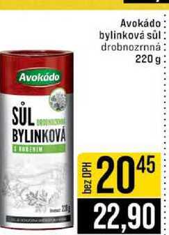 Avokádo bylinková sůl drobnozrnná 220g