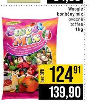 Woogie bonbóny mix ovocné toffee 1kg