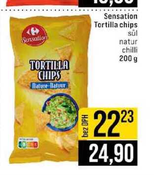 Sensation Tortilla chips súl natur chilli 200 g