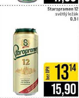 Staropramen 12 světlý ležák 0,5l