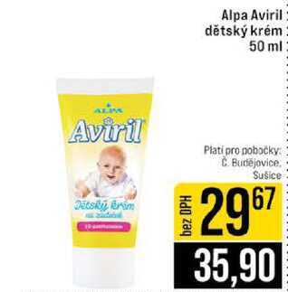 Alpa Aviril dětský krém 50 ml 