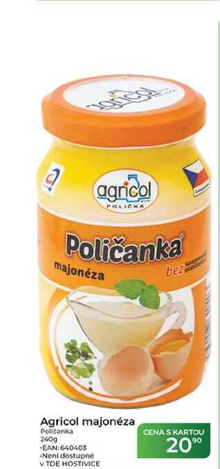 Agricol majonéza Poličanka 240g