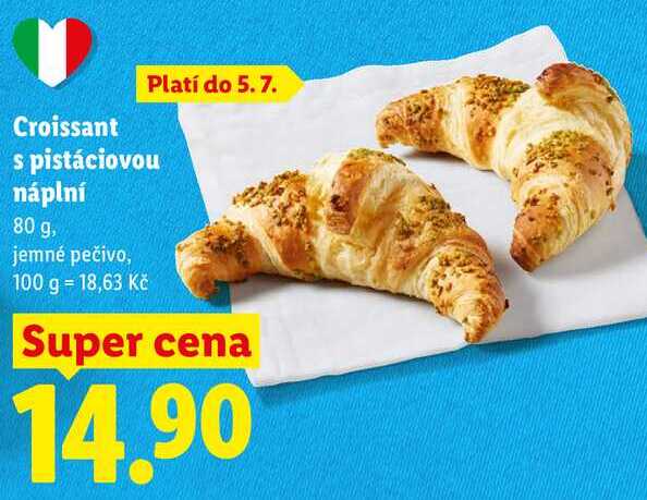Croissant s pistáciovou náplní, 80 g
