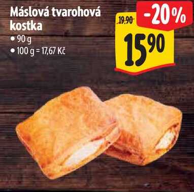 Máslová tvarohová kostka, 90 g 