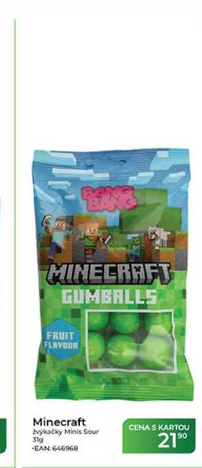 Minecraft žvýkačky Minis Sour 31g
