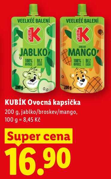 KUBÍK Ovocná kapsička, 200 g