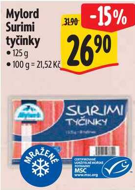 Mylord Surimi tyčinky, 125 g 