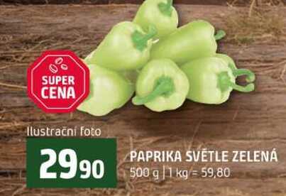 PAPRIKA SVETLE ZELENÁ 500 g 